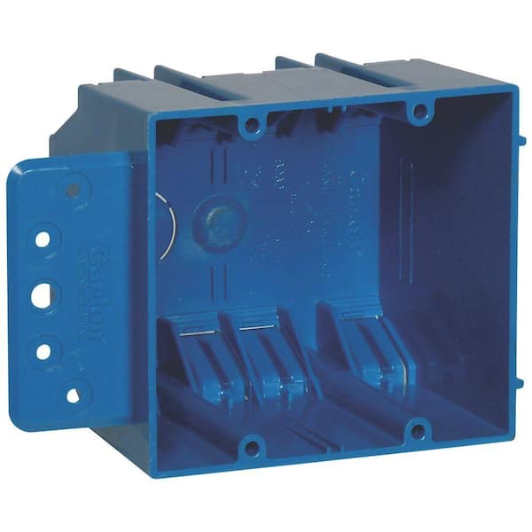 Carlon 2-Gang 32 cu. in. Electrical PVC New Work Electrical Box with Bracket (B232BR) (2)