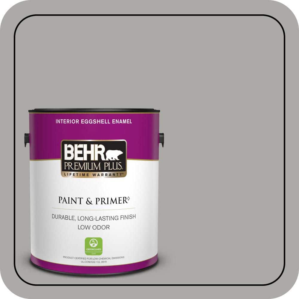 BEHR PREMIUM PLUS 1 gal. #PPU18-14 Cathedral Gray Eggshell Enamel Low Odor Interior Paint & Primer