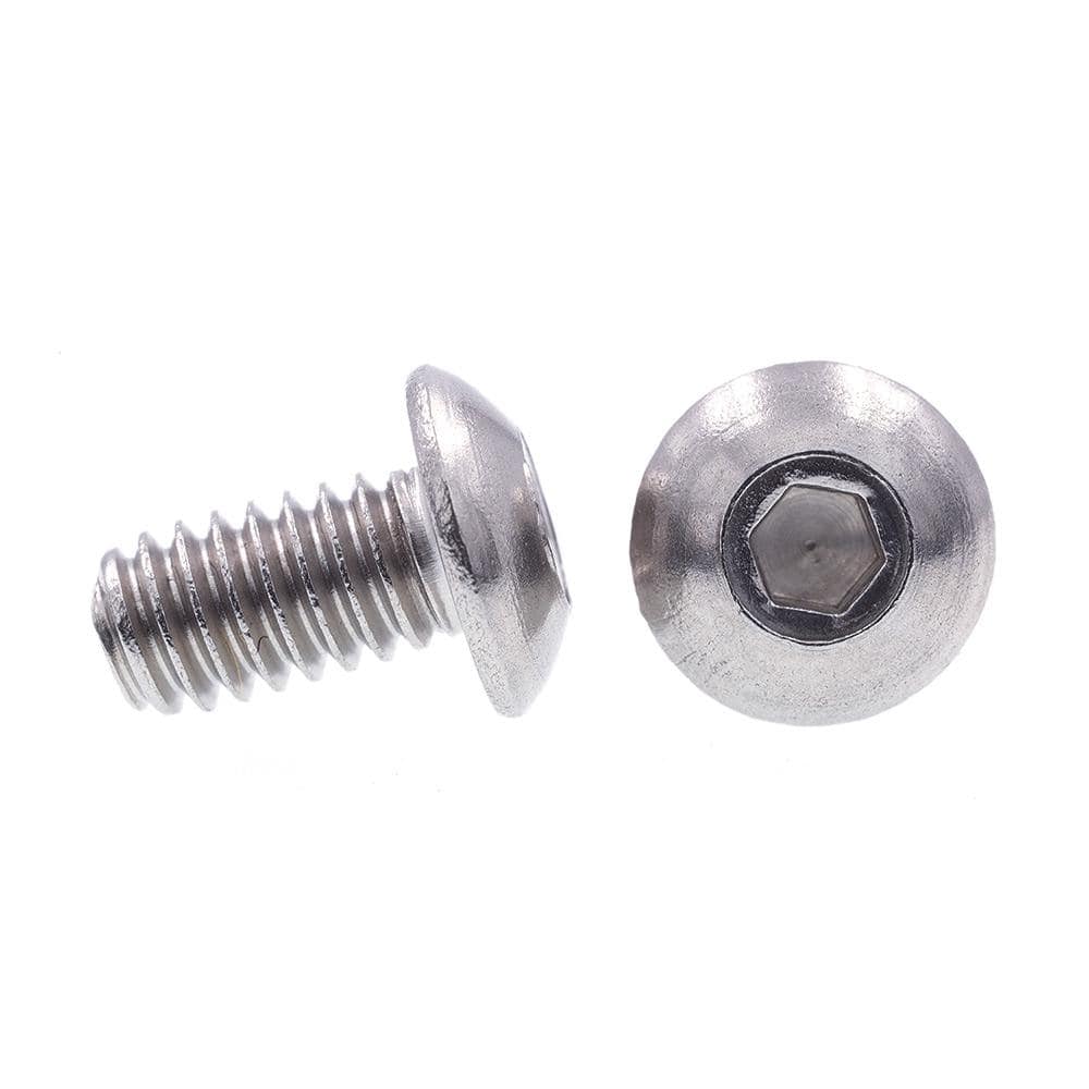 Prime-Line #8-32 x 5/16 in. Grade 18-8 Stainless Steel Hex Allen Drive Button Head Socket Cap Screws (10-Pack) (2)