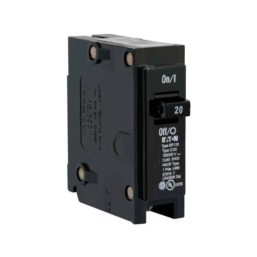 Eaton BR 20 Amp 120/240 Volts Single Pole Circuit Breaker (4)