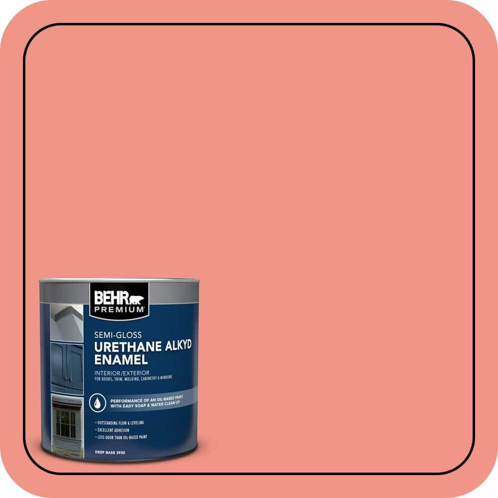 BEHR PREMIUM 1 qt. #P180-4 Guava Jelly Semi-Gloss Enamel Urethane Alkyd Interior/Exterior Paint