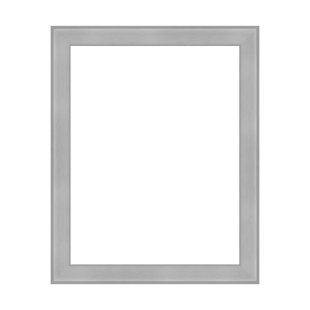 Amanti Art Mirror Makeover Vista Brushed Nickel 25.25 in. W x 31.25 in. H Bathroom Mirror Frame Border Kit-Fits a 24x30 mirror (1)