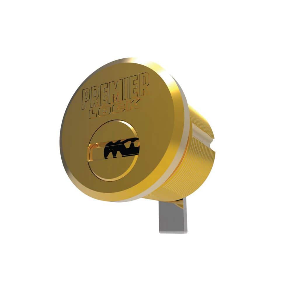 Premier Lock 1 in. High Security Mortise Cylinder, Brass Finish (Pack of 4, Keyed Alike) (3)