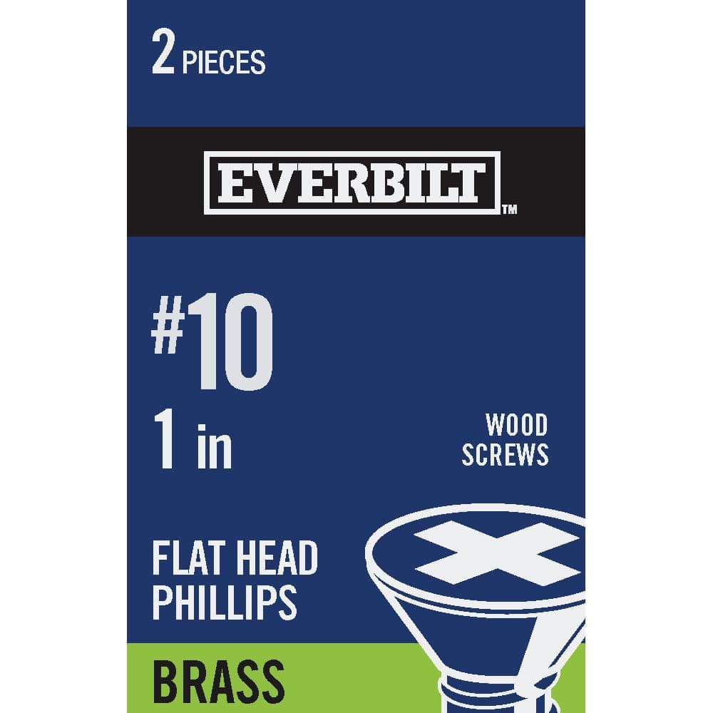 Everbilt #12 . Brass Phillips Flat Head Wood Screw