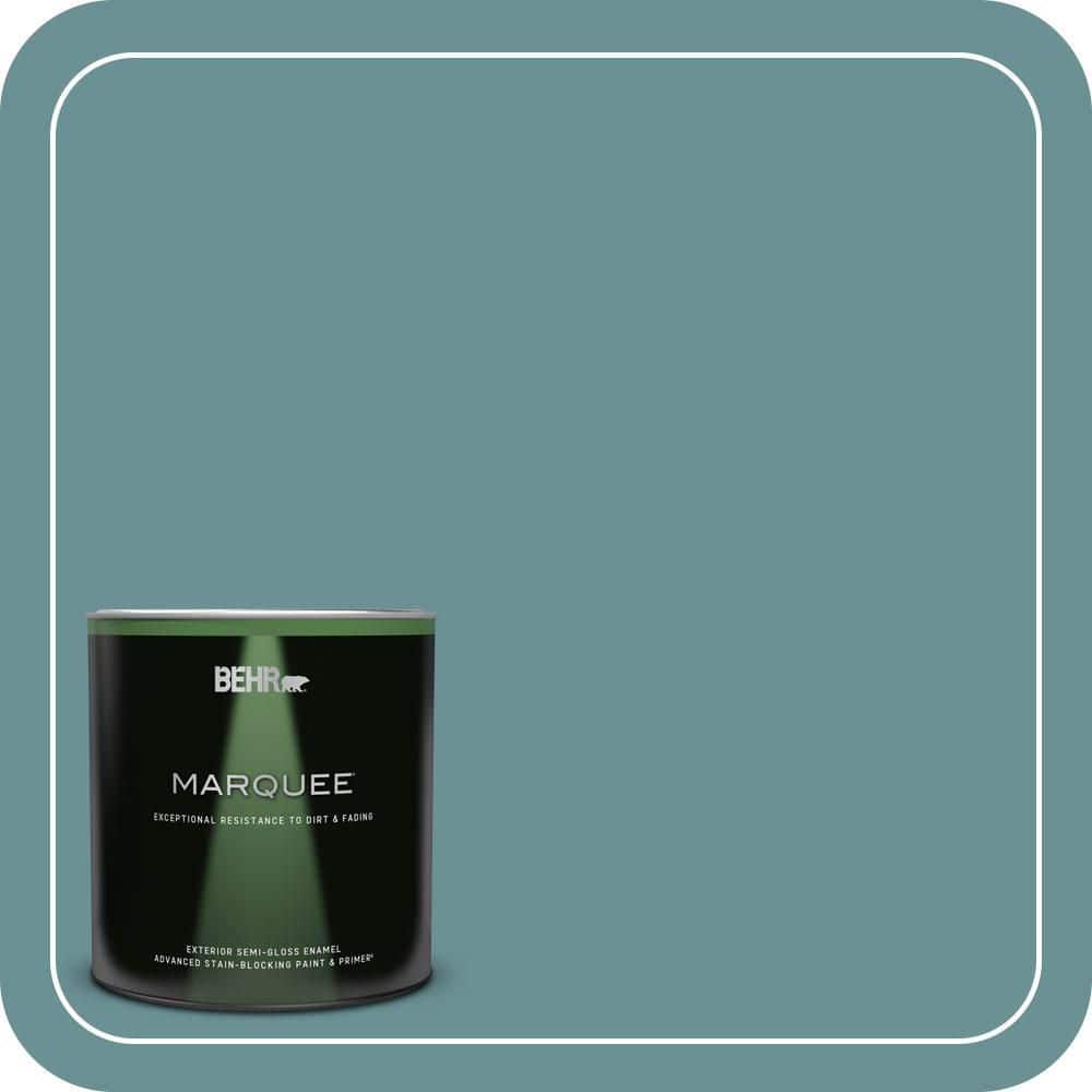 BEHR MARQUEE 1 qt. #T15-16 Blue Clay Semi-Gloss Enamel Exterior Paint & Primer