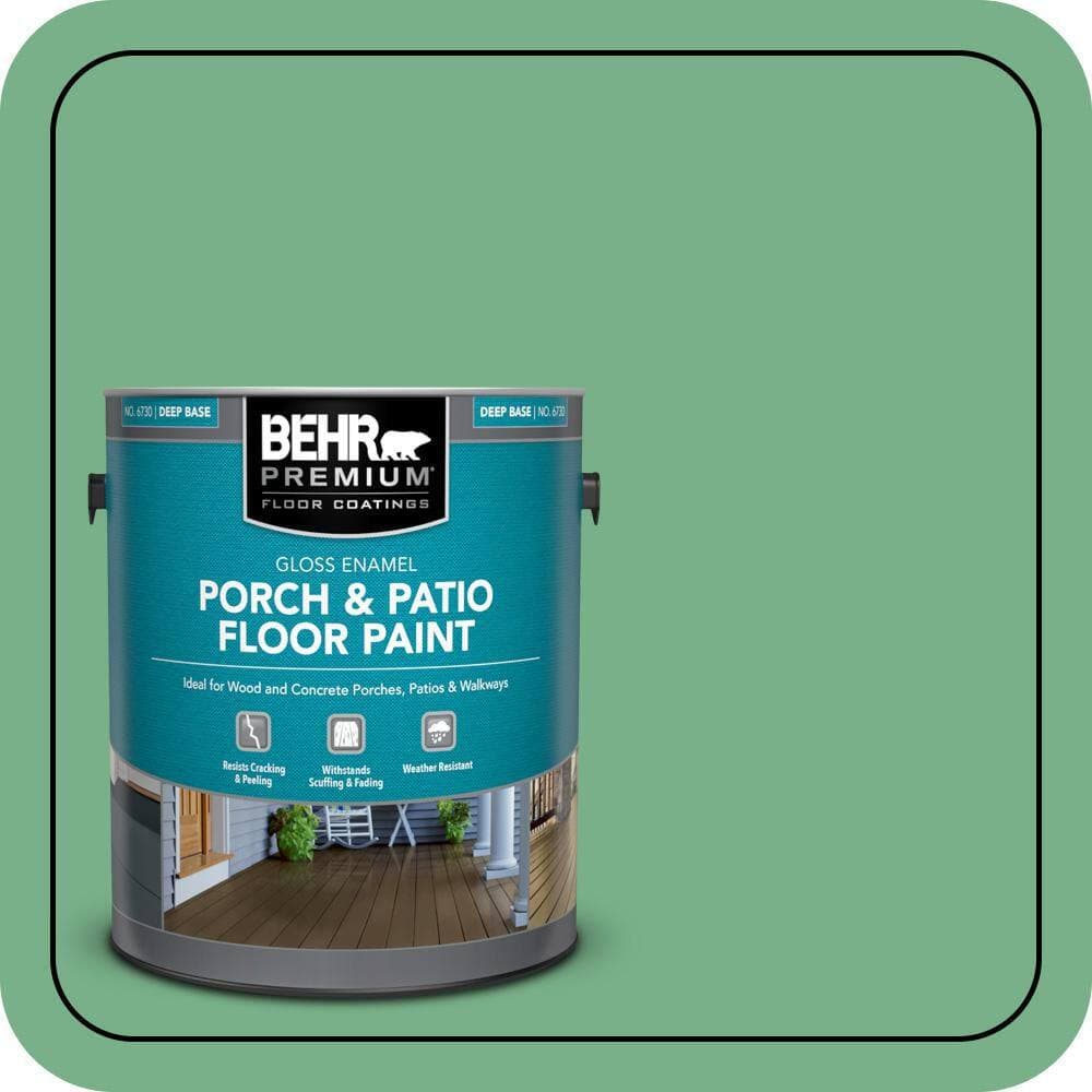 BEHR PREMIUM 1 gal. #M410-5 Green Bank Gloss Enamel Interior/Exterior Porch and Patio Floor Paint