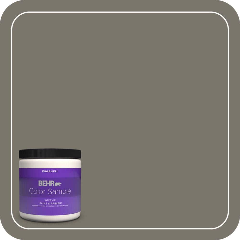 BEHR PREMIUM PLUS 8 oz. #PPU24-06 Slippery Shale Eggshell Enamel Interior Paint & Primer Color Sample