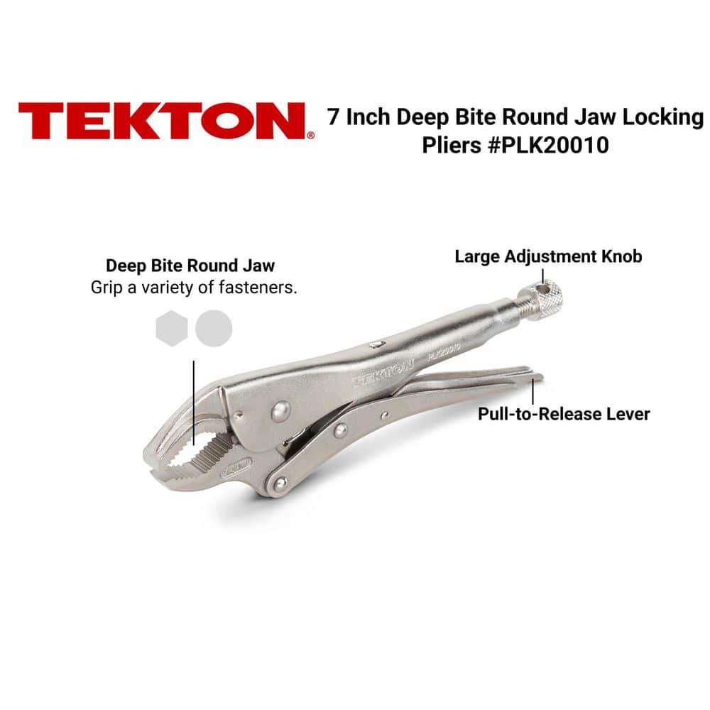 TEKTON 10 in. Indexing Round Jaw Locking Pliers (2)