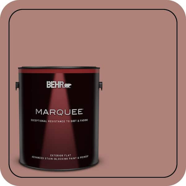 BEHR MARQUEE 1 gal. #S170-5 Smoke Bush Rose Flat Exterior Paint & Primer (2)