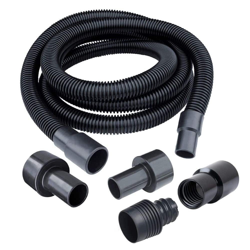 ‎POWERTEC 10 ft. Dust Collection Hose Kit-5 Fittings & a Tapered Reducer for Woodworking Power Tools Home and Wet/Dry Shop Vacuums (1)