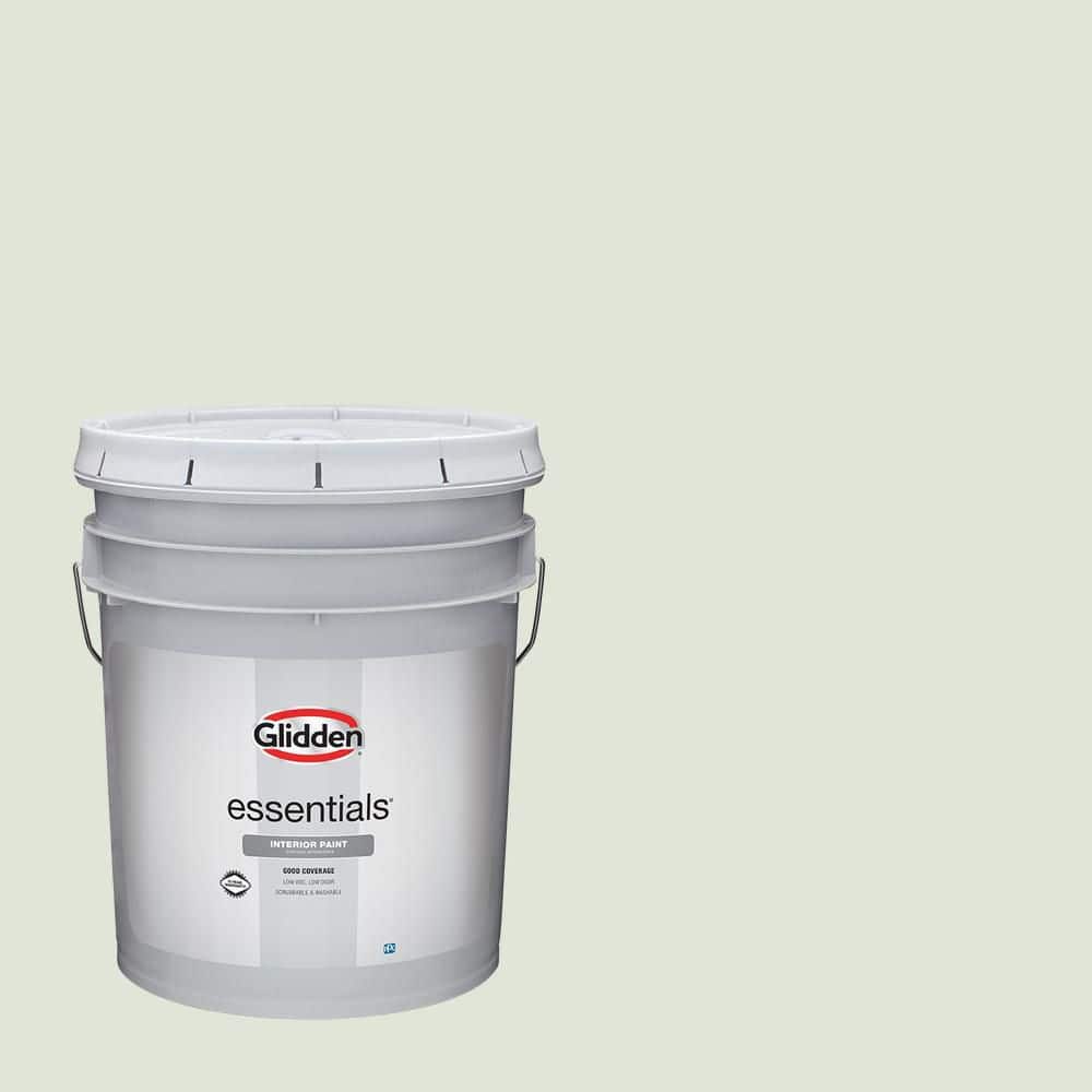 Glidden Essentials 5 gal. PPG1124-1 Touch of Lime Eggshell Interior Paint