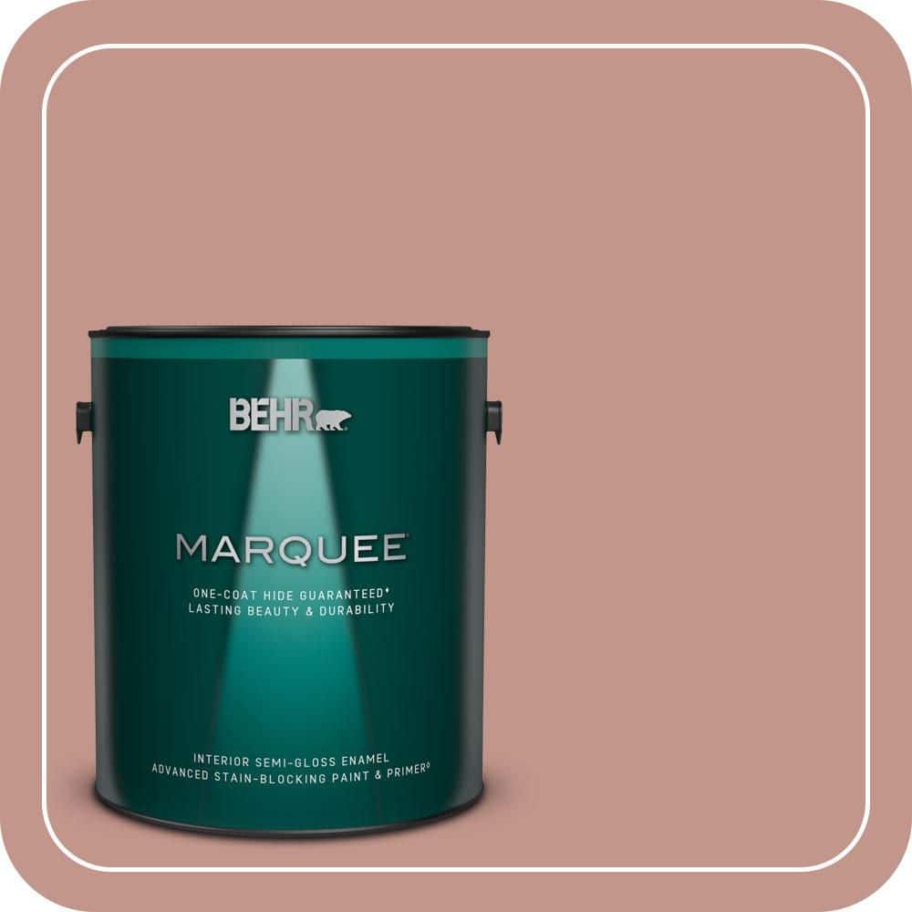 BEHR MARQUEE 1 gal. #MQ1-18 Pressed Blossoms One-Coat Hide Semi-Gloss Enamel Interior Paint & Primer
