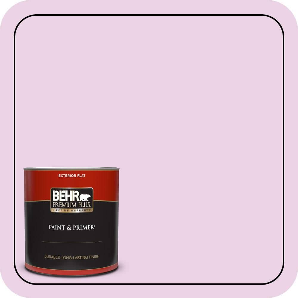 BEHR PREMIUM PLUS 1 qt. #670A-2 Champagne Elegance Flat Exterior Paint & Primer