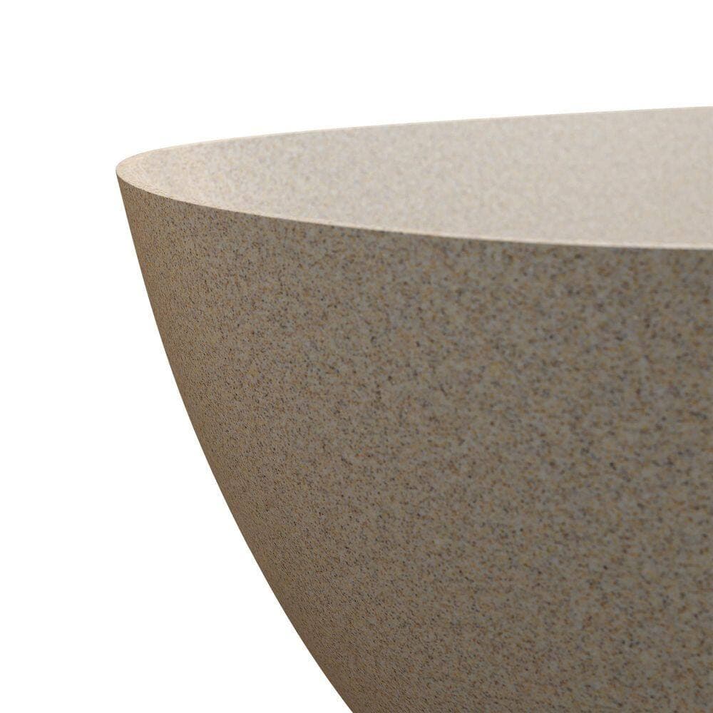 LIVACA 61.00 in. x 30.70 in. Soaking Freestanding Bathtub with Overflow and Pop-Up Drain in Orange Solid Surface Stone Resin (3)