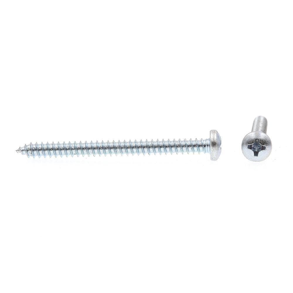 Prime-Line #8 x 2 in. Zinc Plated Steel Phillips Drive Pan Head Self-Tapping Sheet Metal Screws (50-Pack) (2)