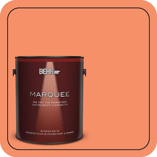 BEHR PREMIUM PLUS #210B-5 Tangerine Dream Enamel Low Odor & Primer (2)