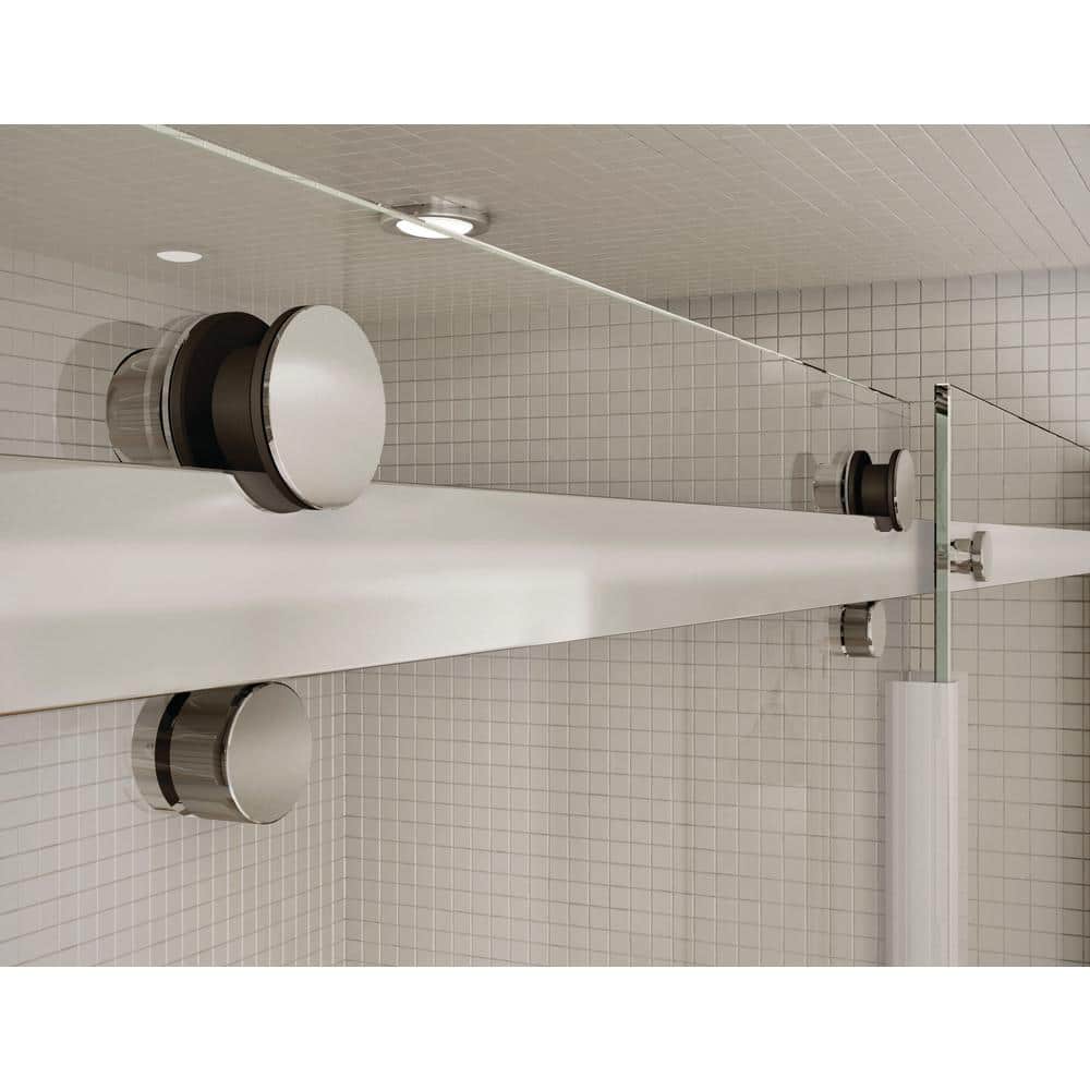 MAAX Halo 34 in. x 60 in. x 79 in. Frameless Corner Sliding Shower Enclosure in Chrome (3)