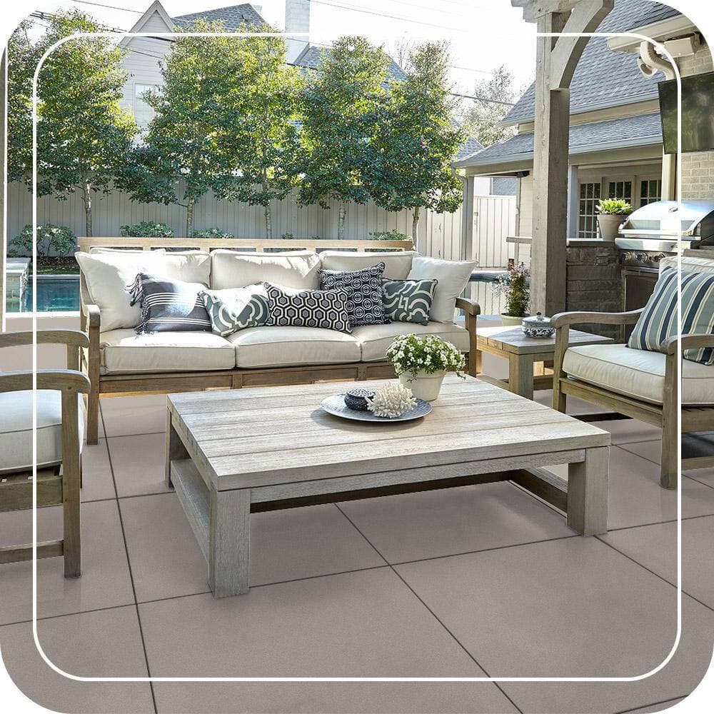 BEHR PREMIUM 1 gal. #MS-84 French Gray Textured Low-Lustre Enamel Interior/Exterior Porch and Patio Anti-Slip Floor Paint (4)