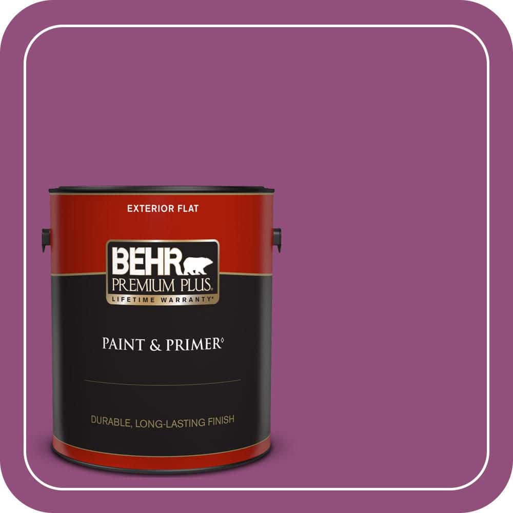 BEHR PREMIUM PLUS 1 gal. #P110-7 XOXO Flat Exterior Paint & Primer