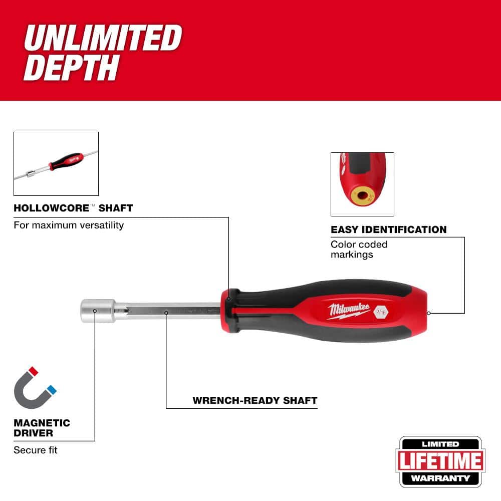 Milwaukee 5/16 in. HollowCore Magnetic Nut Driver (3)