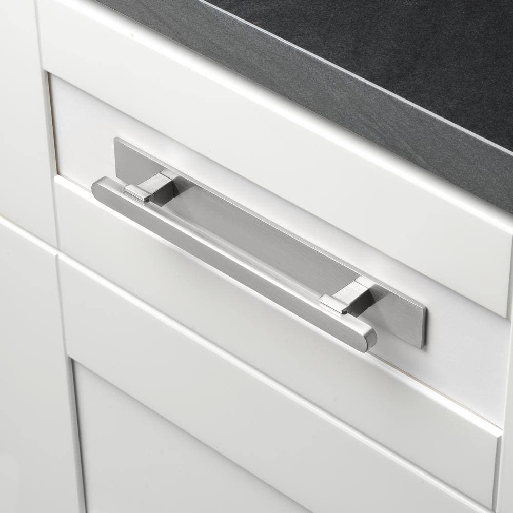 GLIDERITE 8-1/2 in. Squared Cabinet Backplate 6-1/4 in. Center to Center, 8342-128-SN (2)