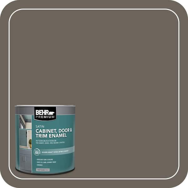 BEHR PREMIUM 1 qt. #N360-6 Patio Stone Satin Enamel Interior/Exterior Cabinet, Door & Trim Paint (2)