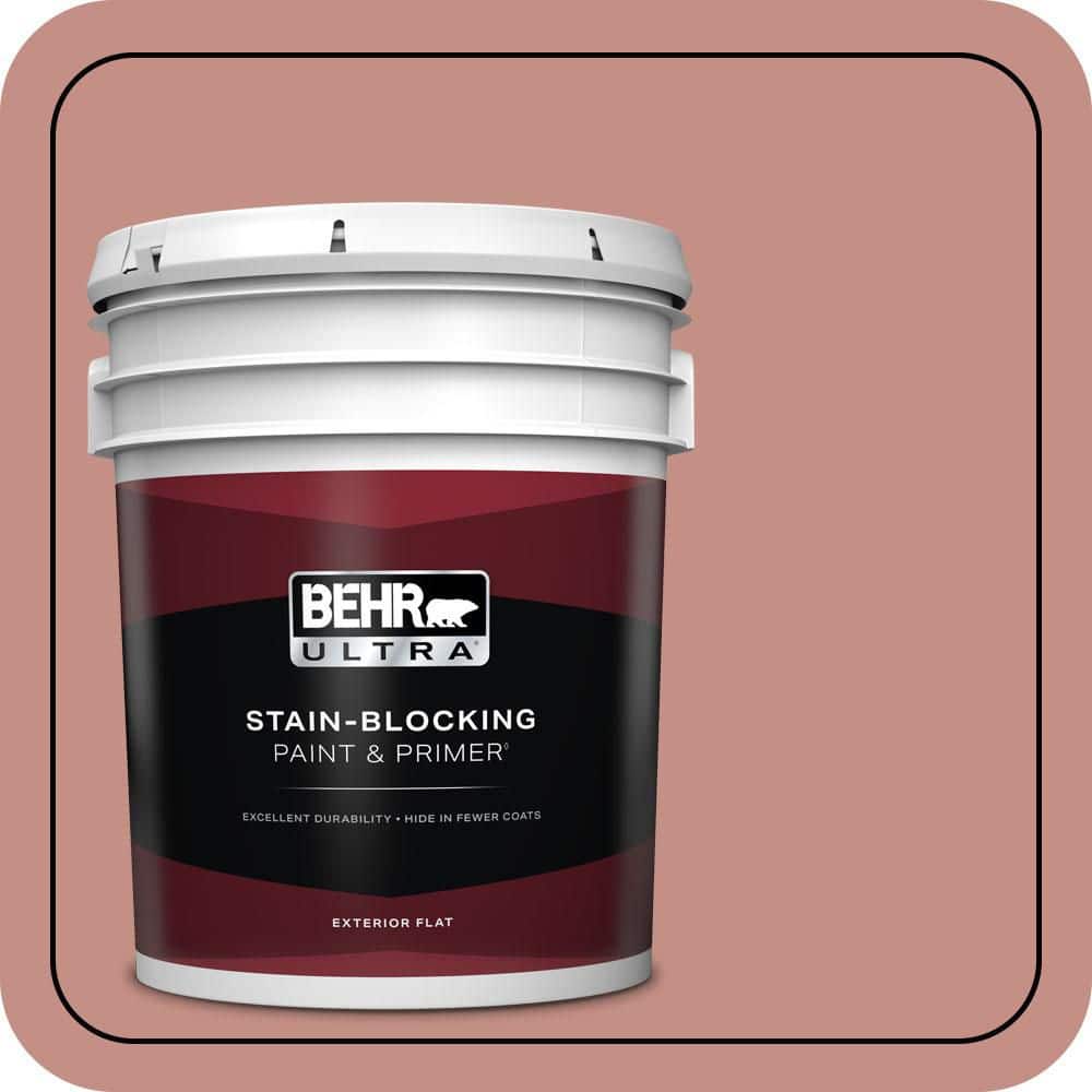 BEHR ULTRA 5 gal. #S160-4 Portuguese Dawn Flat Exterior Paint & Primer
