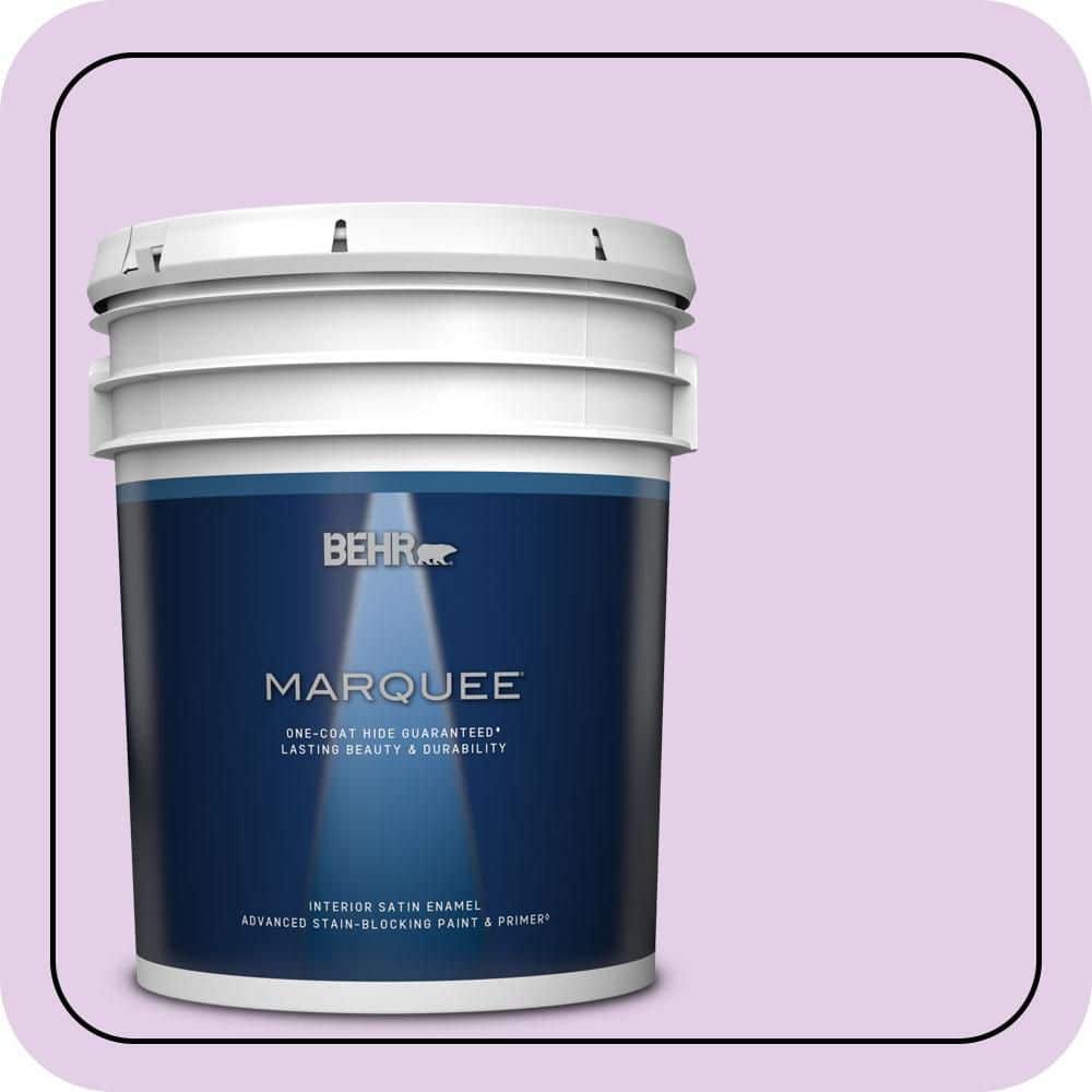 BEHR MARQUEE 5 gal. #P100-2 Sweet Romance Satin Enamel Interior Paint & Primer (1)