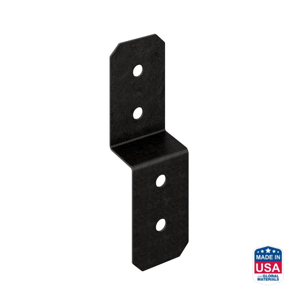 Simpson Strong-Tie Outdoor Accents Avant Collection 3 in. ZMAX, Black Powder-Coated Deck Joist Tie for 2x Actual Rough Lumber