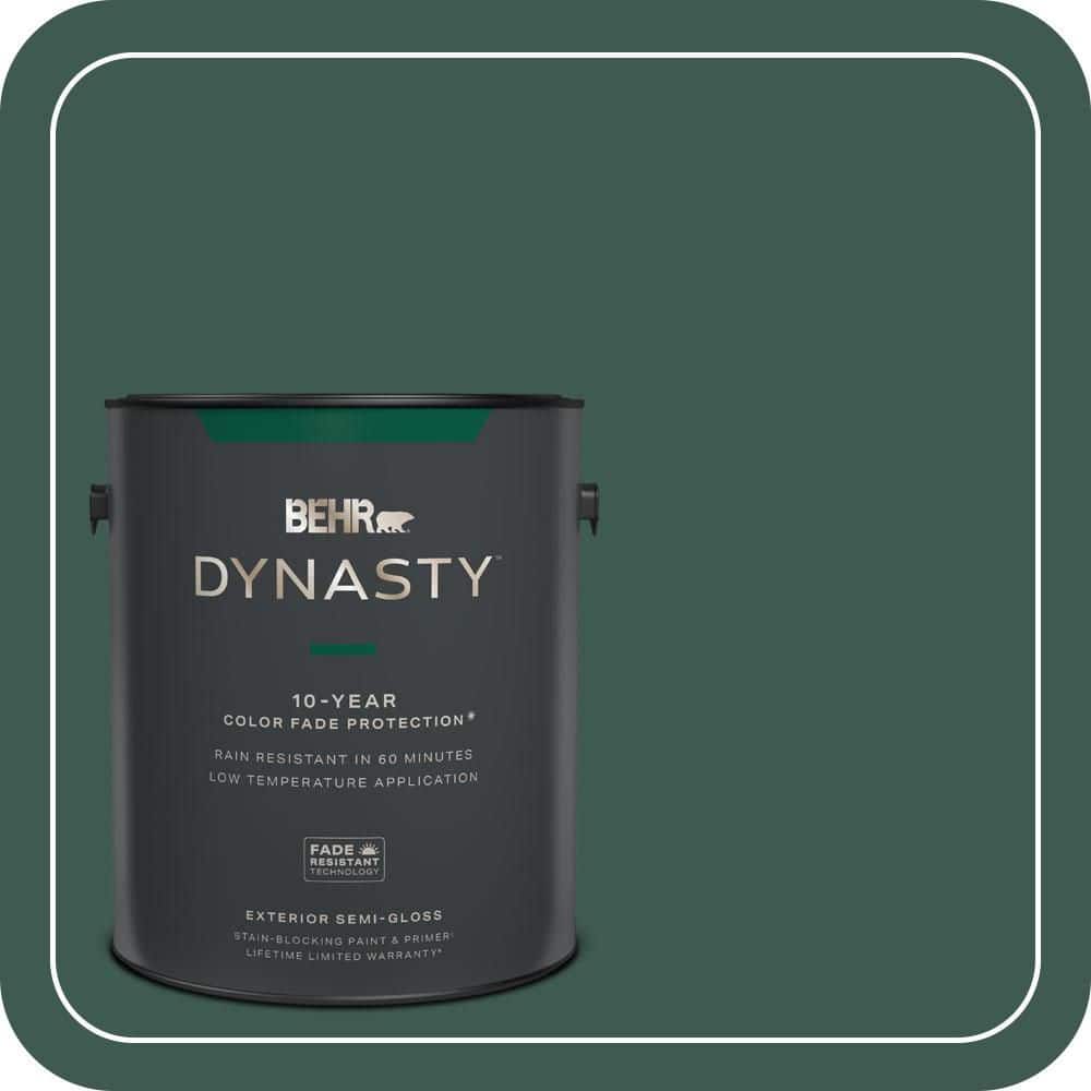 BEHR DYNASTY 1 gal. #PPF-02 Patio Green Semi-Gloss Exterior Stain-Blocking Paint & Primer