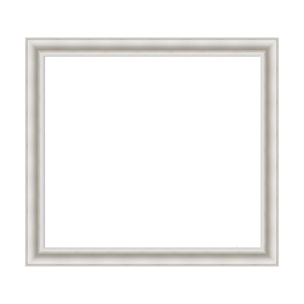 Amanti Art Mirror Makeover Parlor White 41.25 in. W x 37.25 in. H Bathroom Mirror Frame Border Kit-Fits a 40 x 36 Mirror (1)