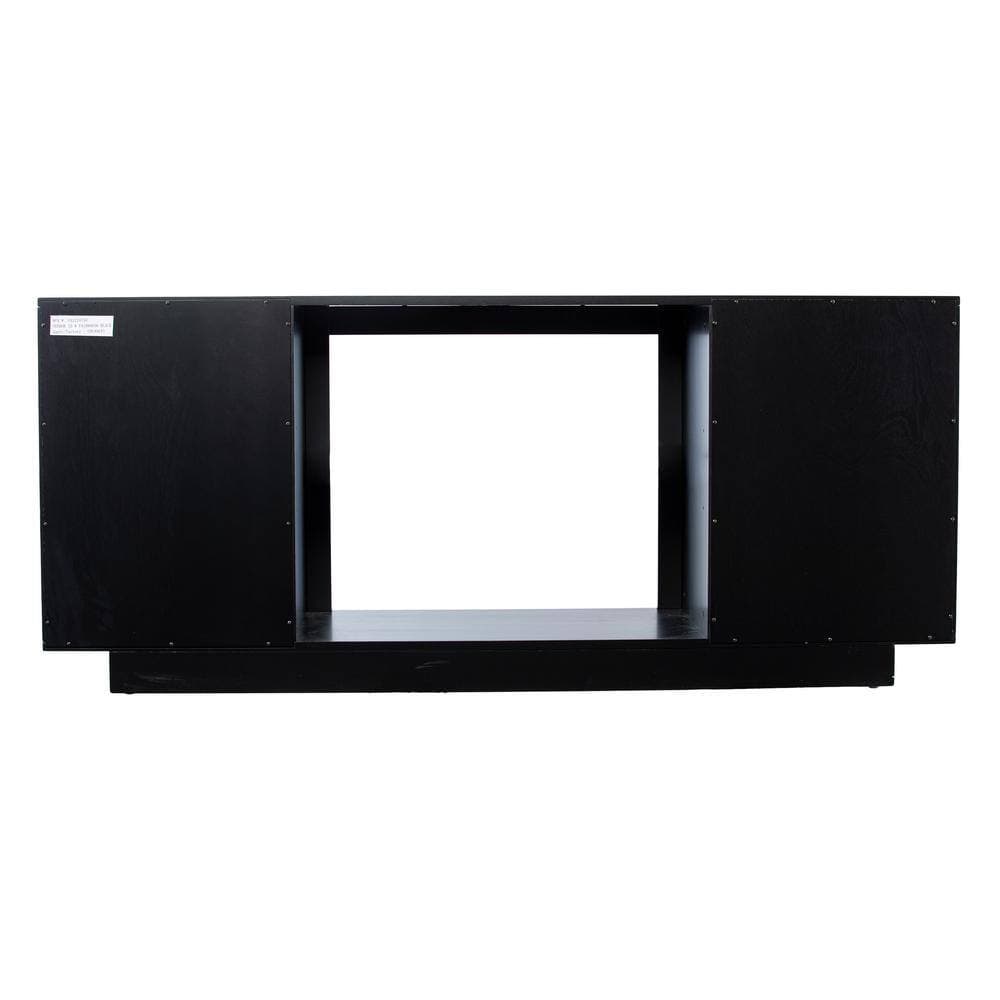 SEI FURNITURE Delgrave 60 in. Freestanding Wooden Color Changing Electric Fireplace TV Stand in Black (3)