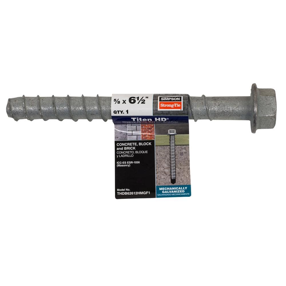 Simpson Strong-Tie Titen HD 5/8 in. x 6-1/2 in. Mechanically Galvanized Heavy-Duty Screw Anchor