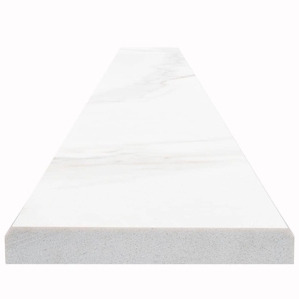 MSI Calacatta Nowy 6 in. x 36 in. Polished Engineered Marble Double Beveled Threshold Tile (3 lin. ft. /Each) (4)