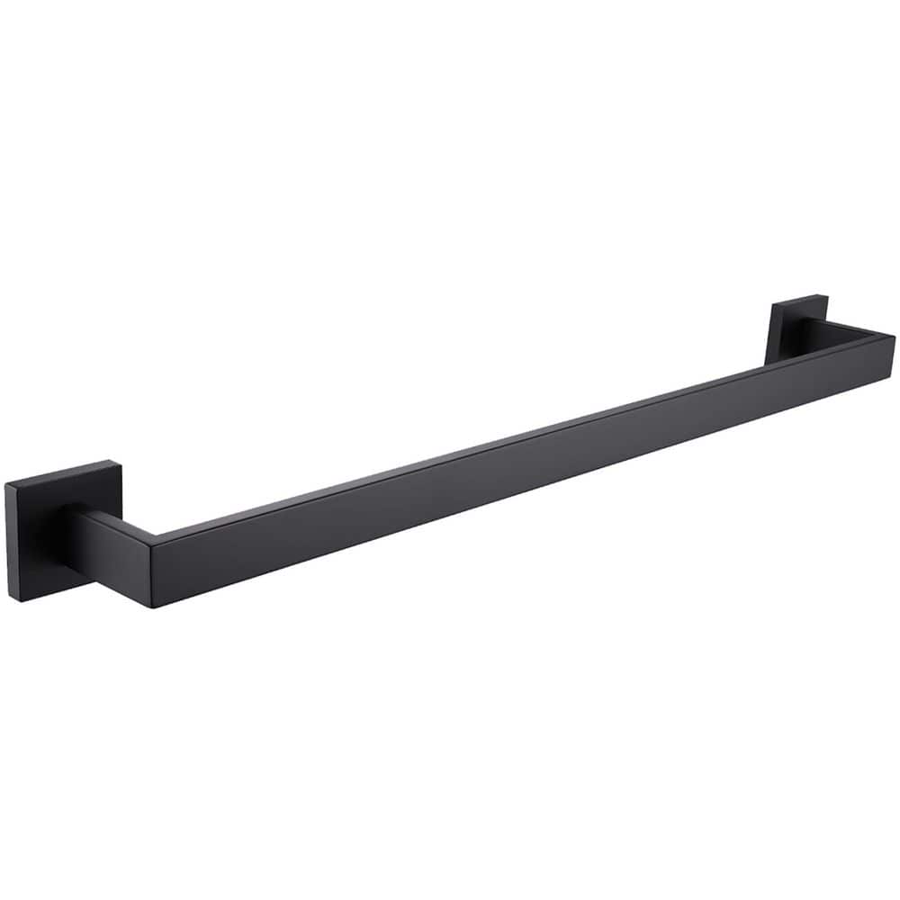 Unbranded 6-Pack A8804 Series 24 in. Wall Mounted Bath Towel Bar Square Stainless Steel Towel Rack Matte Black Finish