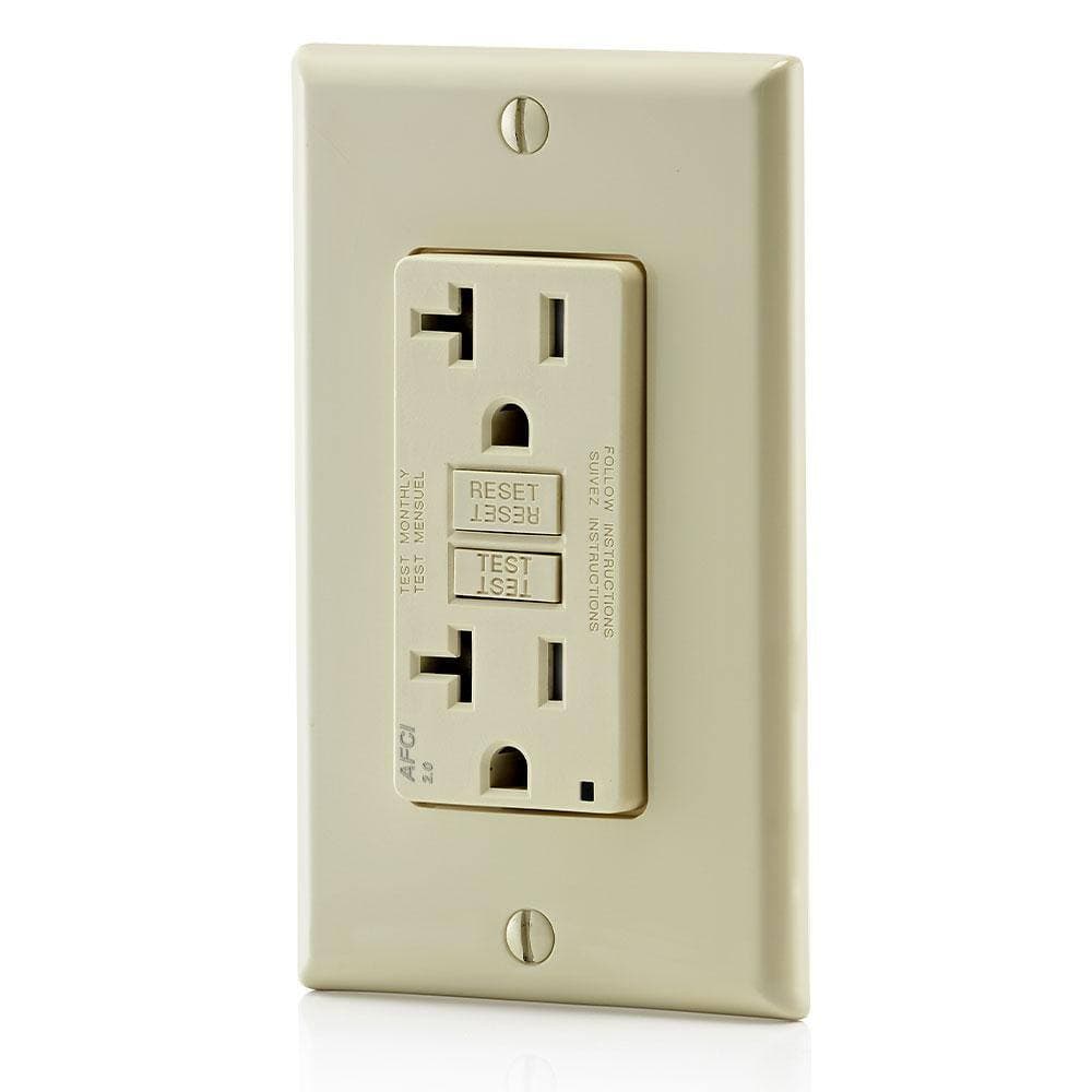 Leviton Tamper Resistant AFCI Duplex Outlet, AFTR2-I (3)