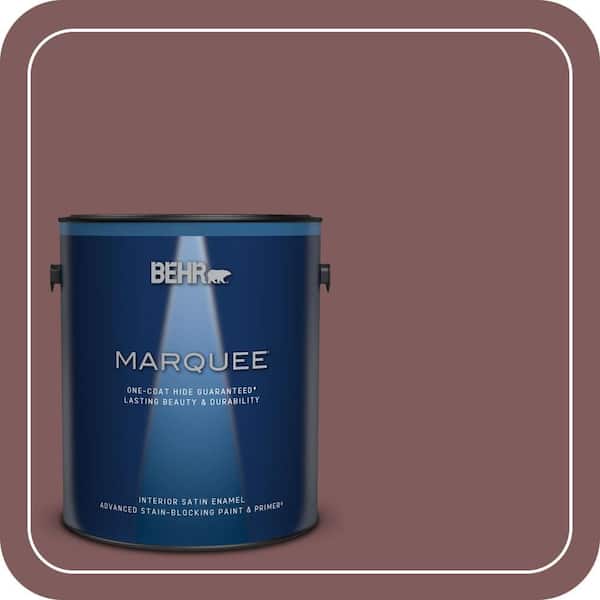 BEHR MARQUEE 1 gal. #140F-6 Book Binder Satin Enamel Interior Paint & Primer