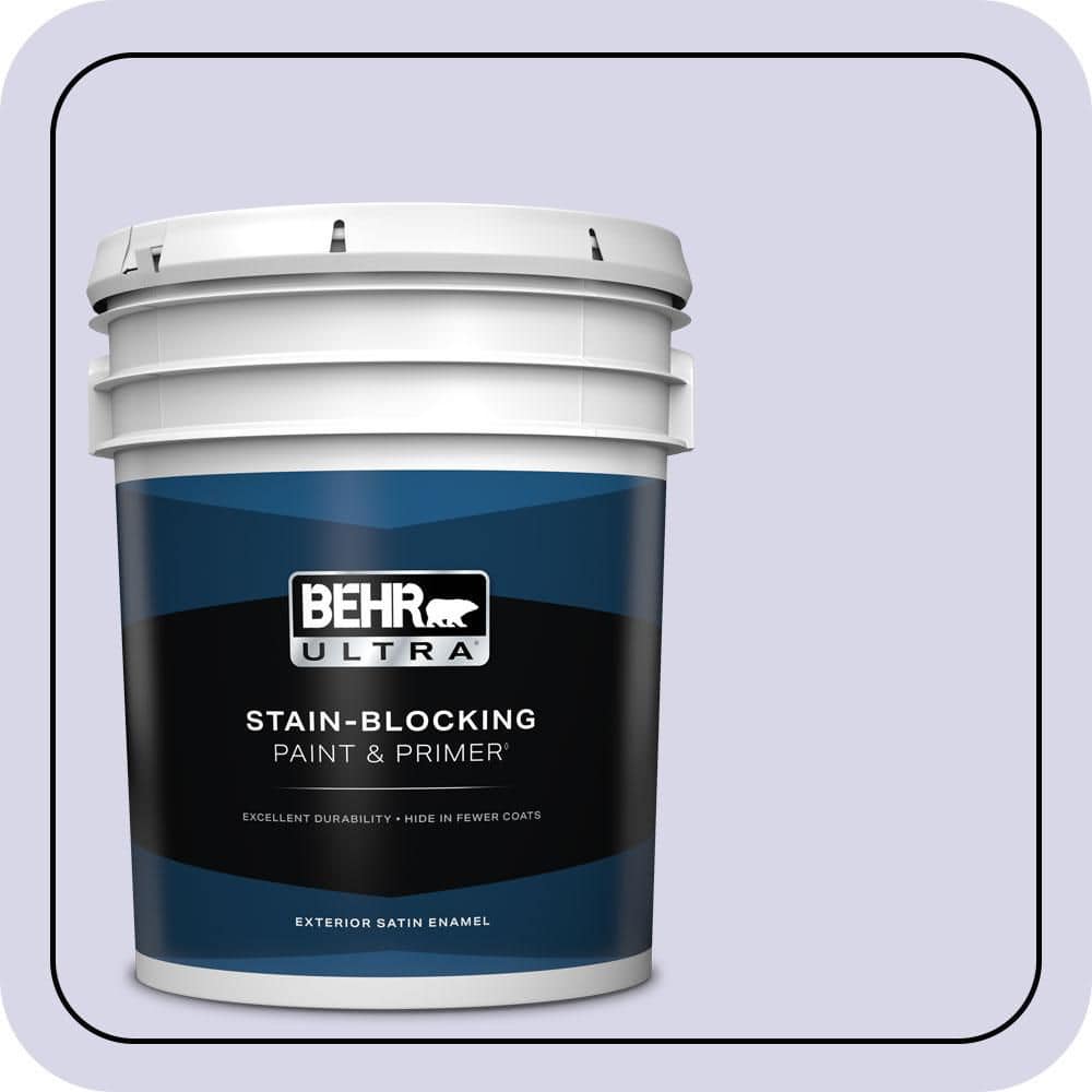 BEHR ULTRA 5 gal. #630A-2 February Frost Satin Enamel Exterior Paint & Primer