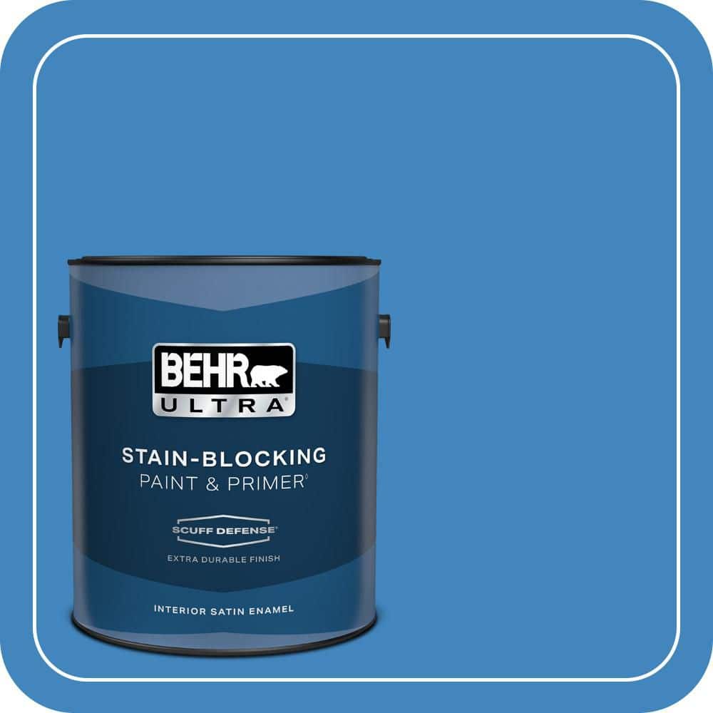 BEHR ULTRA 1 gal. #560B-6 Warm Spring Extra Durable Satin Enamel Interior Paint & Primer