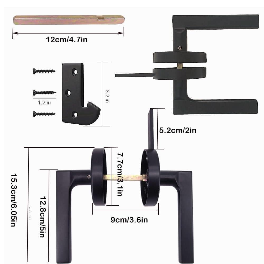 Unbranded Heavy Duty Double Side Stainless Steel Gate Latch for Wooden Fence Left-Hinged Outdoor Gates Pool Backyard (2)