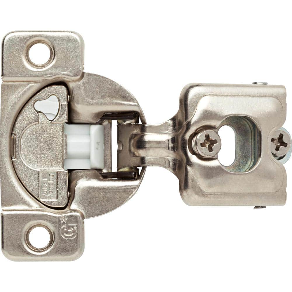 Everbilt 5 Pair Face Frame 35 mm 3/4 in. Overlay Soft-Close Nickel Cabinet Hinge (10 Pieces) (1)