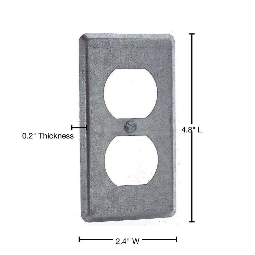 Steel City Metallic Handy Box Duplex Cover (58C7-25R) (4)