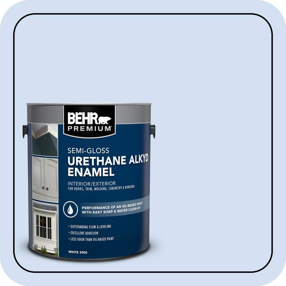 BEHR PREMIUM 1 gal. #P530-1 Loyal Urethane Alkyd Semi-Gloss Enamel Interior/Exterior Paint (1)