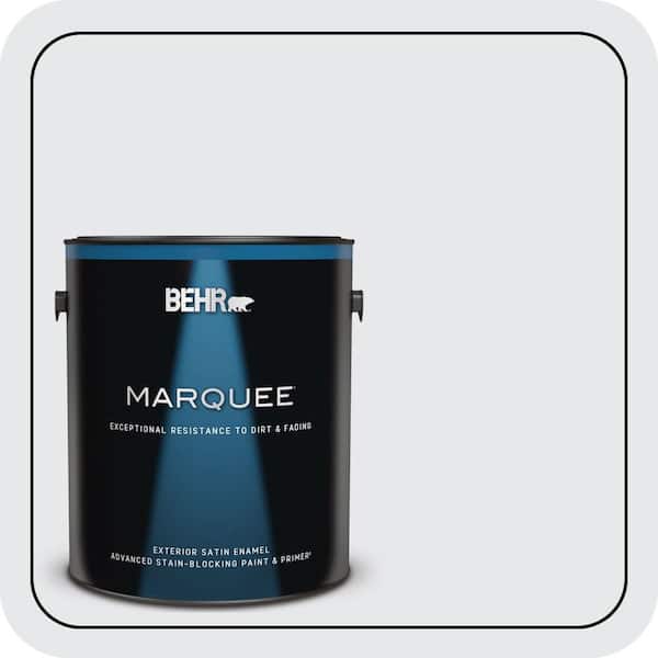 BEHR MARQUEE 1 gal. #PR-W10 Swirling Water Satin Enamel Exterior Paint & Primer (2)