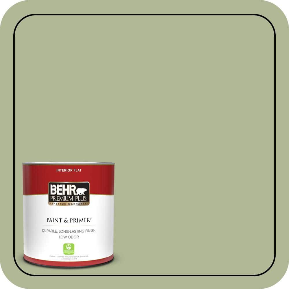 BEHR PREMIUM PLUS #PPU11-08 Moss Print Interior/Exterior Paint & Primer Color Sample