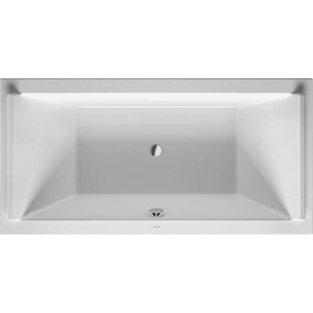 Duravit Starck 70.88 in. Acrylic Rectangular Drop-in Bathtub in White (1)