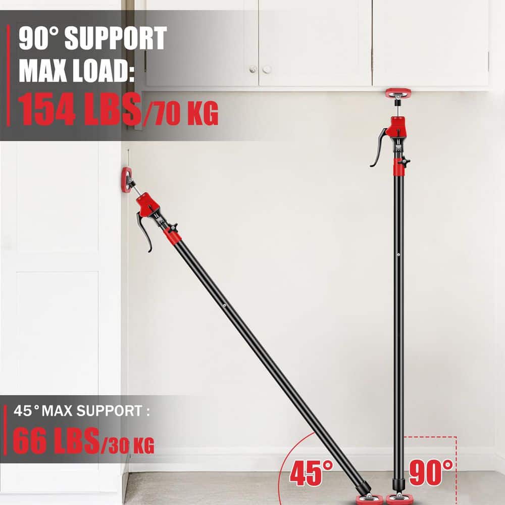 Wudkey 2-Pack Cabinet Jacks for Installing Cabinet, Heavy Duty Third Hand Tools Adjustable Support Pole from 18.5 in.-29.5 in. (3)