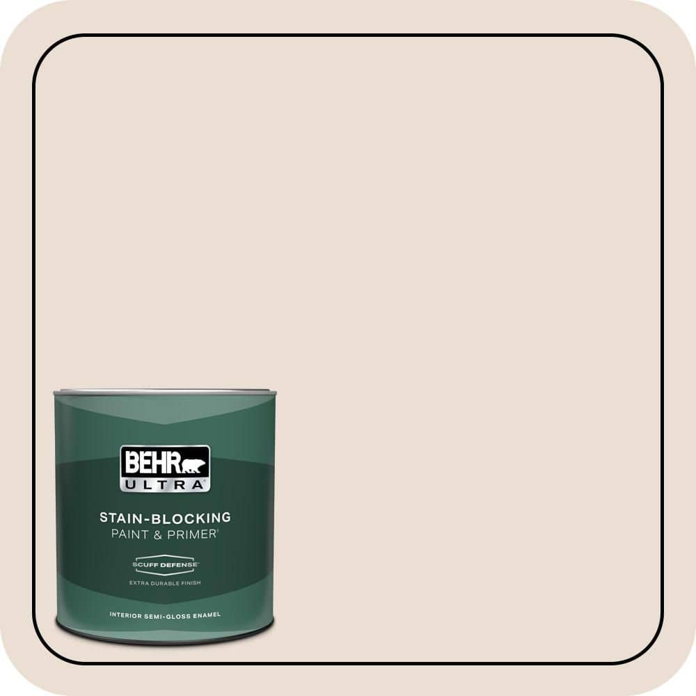 BEHR ULTRA 1 qt. #700C-2 Malted Milk Extra Durable Semi-Gloss Enamel Interior Paint & Primer