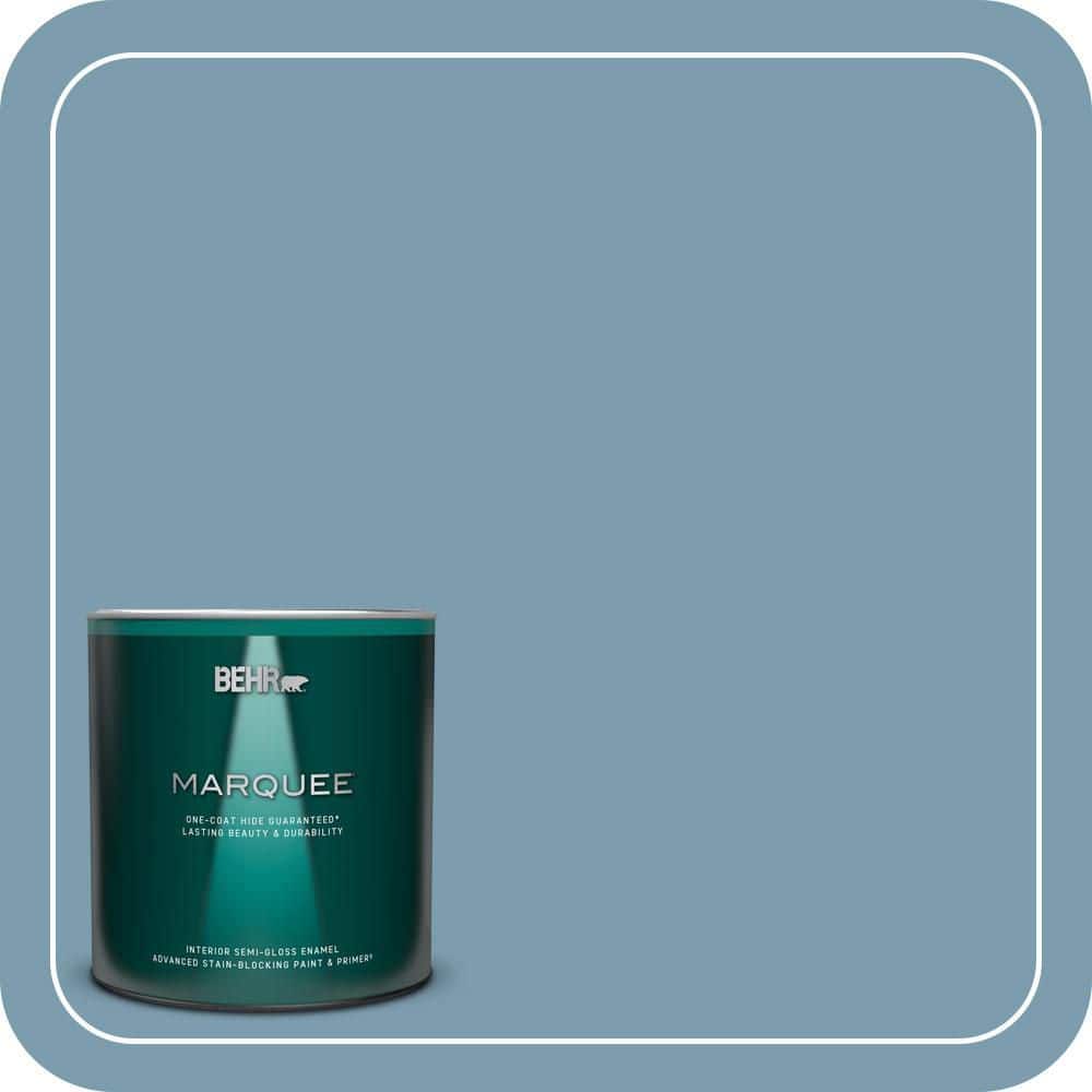 BEHR MARQUEE 1 qt. #550F-4 Cool Dusk Semi-Gloss Enamel Interior Paint & Primer