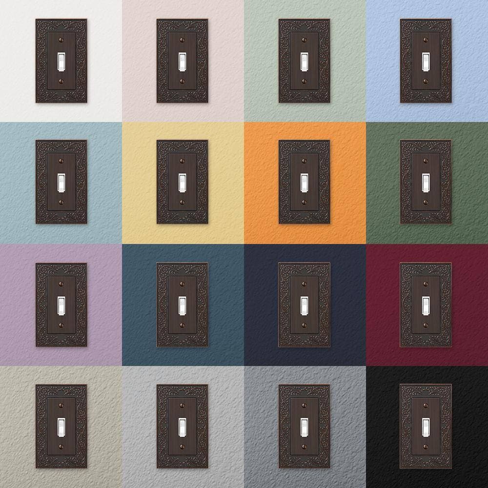 AMERELLE Bleinhem 3 Gang 2-Toggle and 1-Duplex Metal Wall Plate (3)